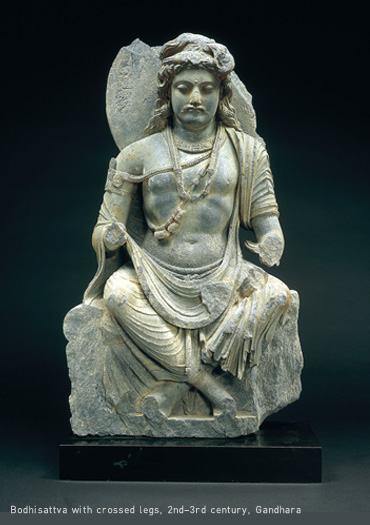 Bodhisattva with crossed legs, 2nd–3rd century, Gandhara